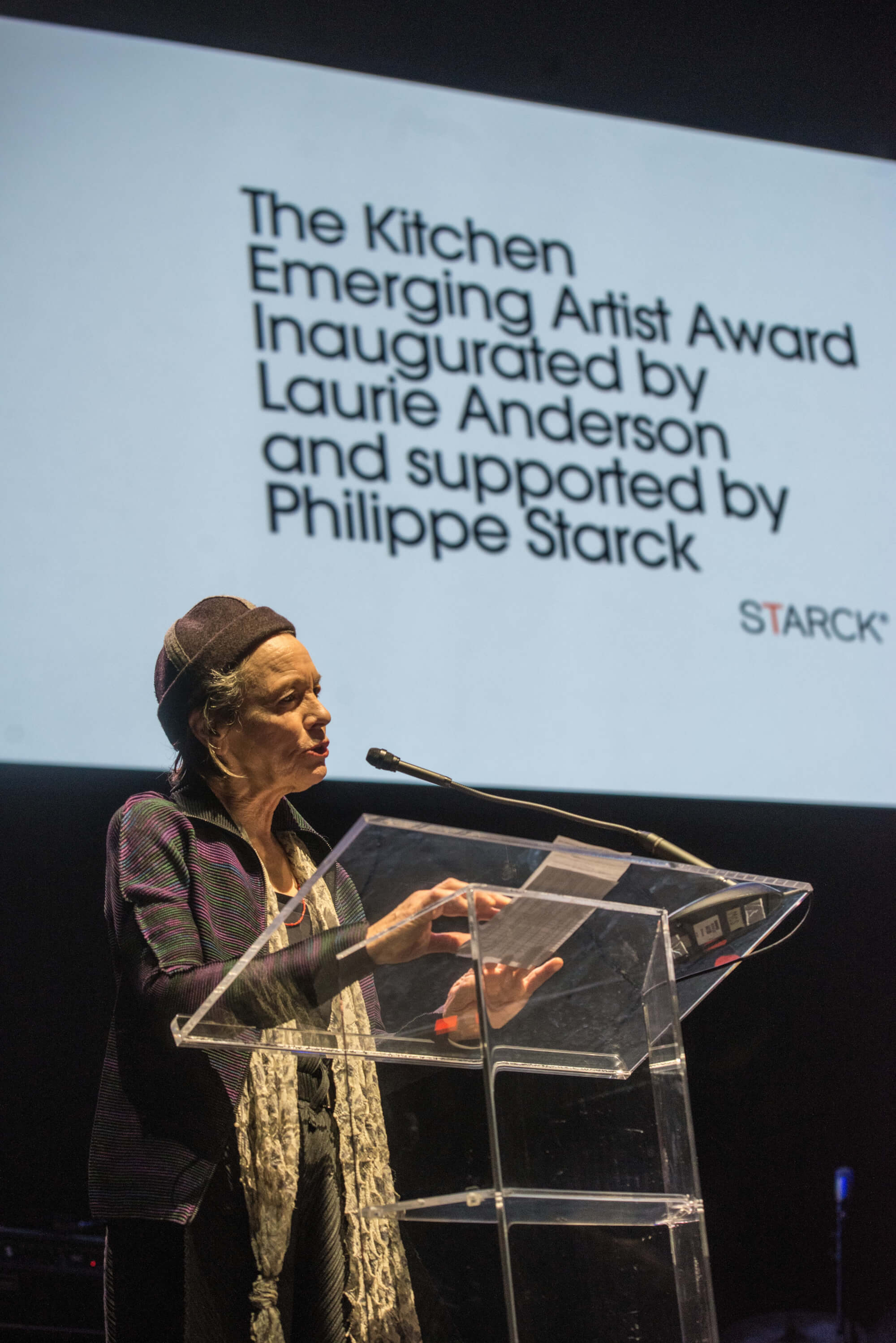 Starck supports the first The Kitchen Emerging Artist Award inaugurated by artist Laurie Anderson