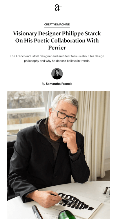 Visionary Designer Philippe Starck On His Poetic Collaboration With Perrier