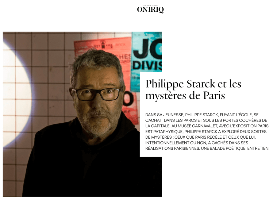 Philippe Starck and the Mysteries of Paris
