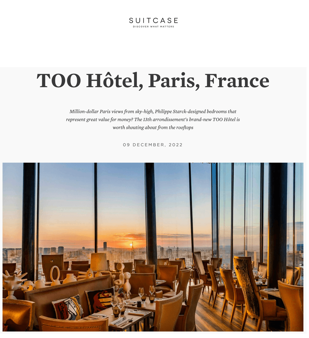 TOO Hotel, Paris, France