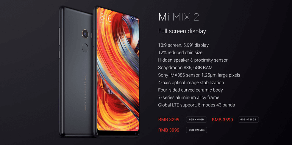 【新品同様】xiaomi mix2 64GB グローバル ◆３日使用 The MIX 2 by Starck, even less for even more or the final