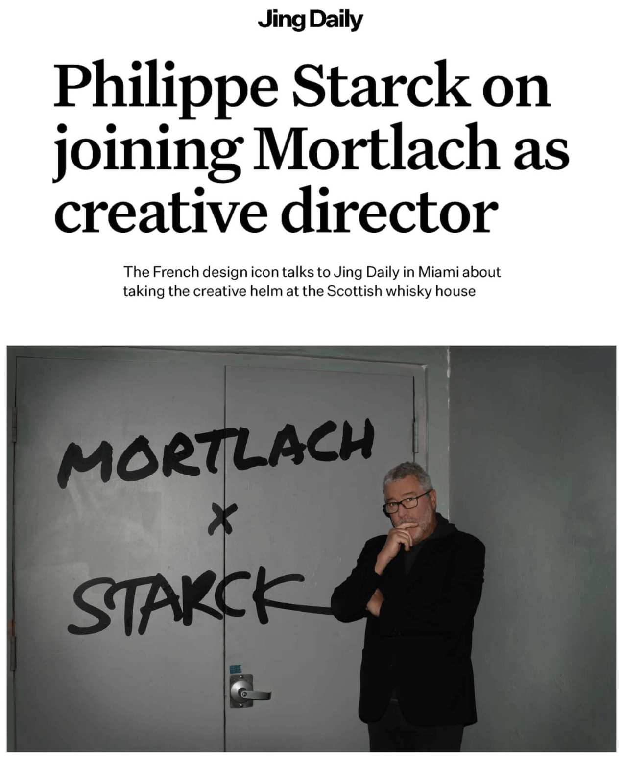 Philippe Starck on joining Mortlach as creative director
