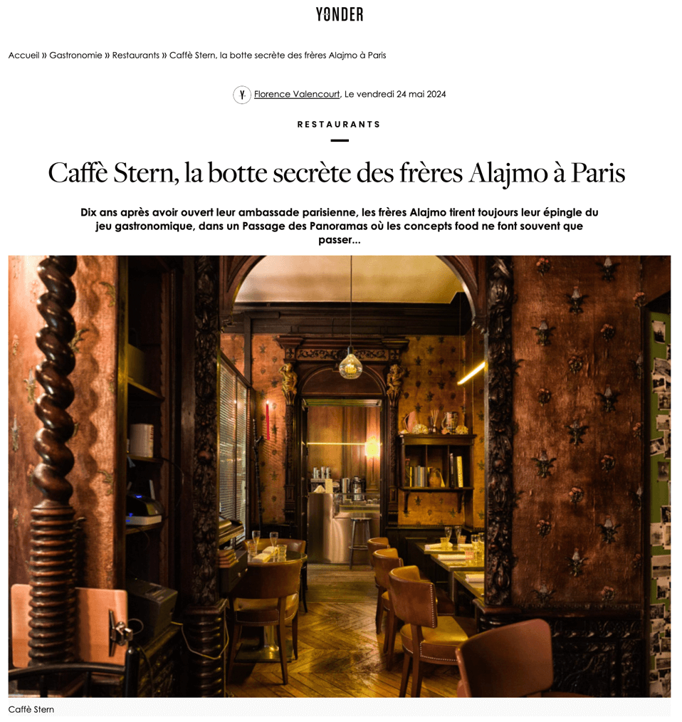 Caffè Stern, the Alajmo brothers' secret weapon in Paris