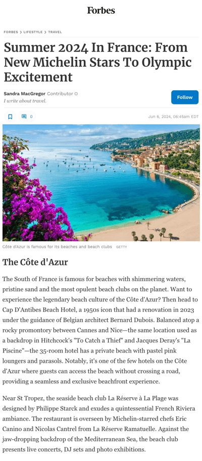 Summer 2024 In France: From New Michelin Stars To Olympic Excitement