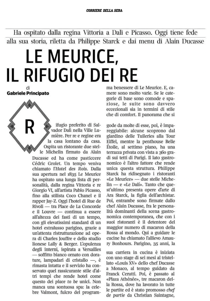 Le Meurice, refuge of kings
