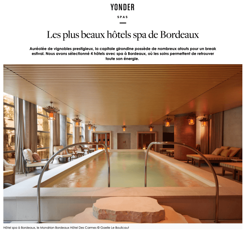 The most beautiful spa hotels in Bordeaux