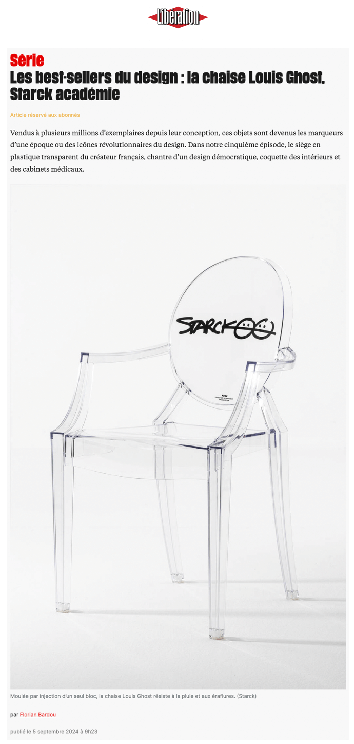 Design bestsellers: the Louis Ghost chair, Starck Académie