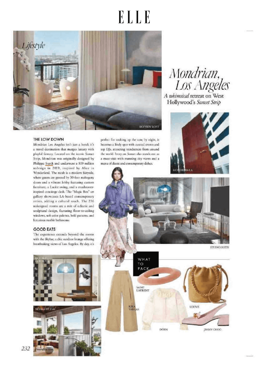 Mondrian, Los Angeles - A whimsical retreat on West Hollywood's Sunset Strip