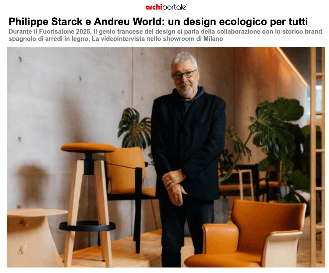  Philippe Starck and Andreu World: ecological design for all