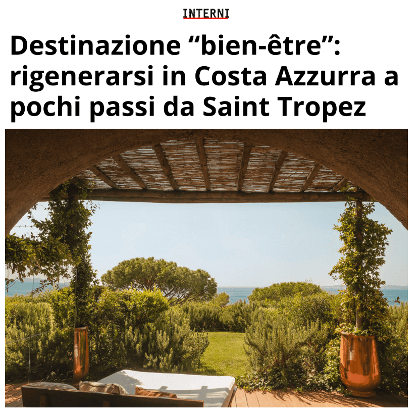 Bien-être' destination: regenerate on the Côte d'Azur just a stone's throw from Saint Tropez