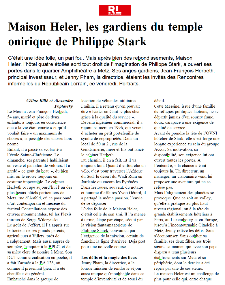  Maison Heler, the guardians of Philippe Stark's dream temple