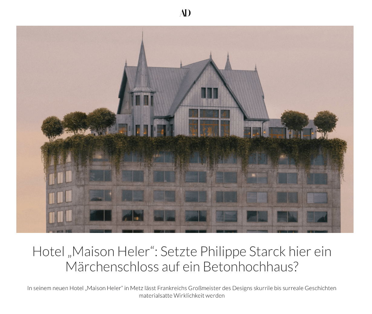  Hotel ‘Maison Heler’: Did Philippe Starck put a fairytale castle on a concrete tower block?