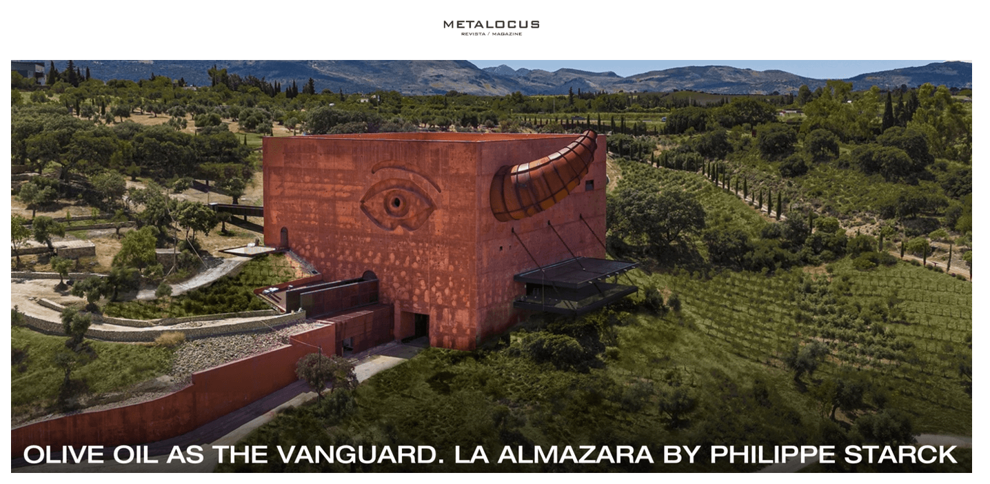 OLIVE OIL AS THE VANGUARD. LA ALMAZARA BY PHILIPPE STARCK