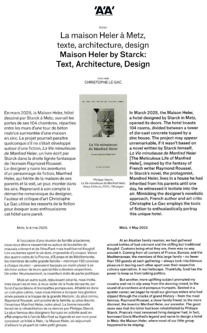Maison Heler in Metz, text, architecture, design Maison Heler by Starck: Text, Architecture, Design