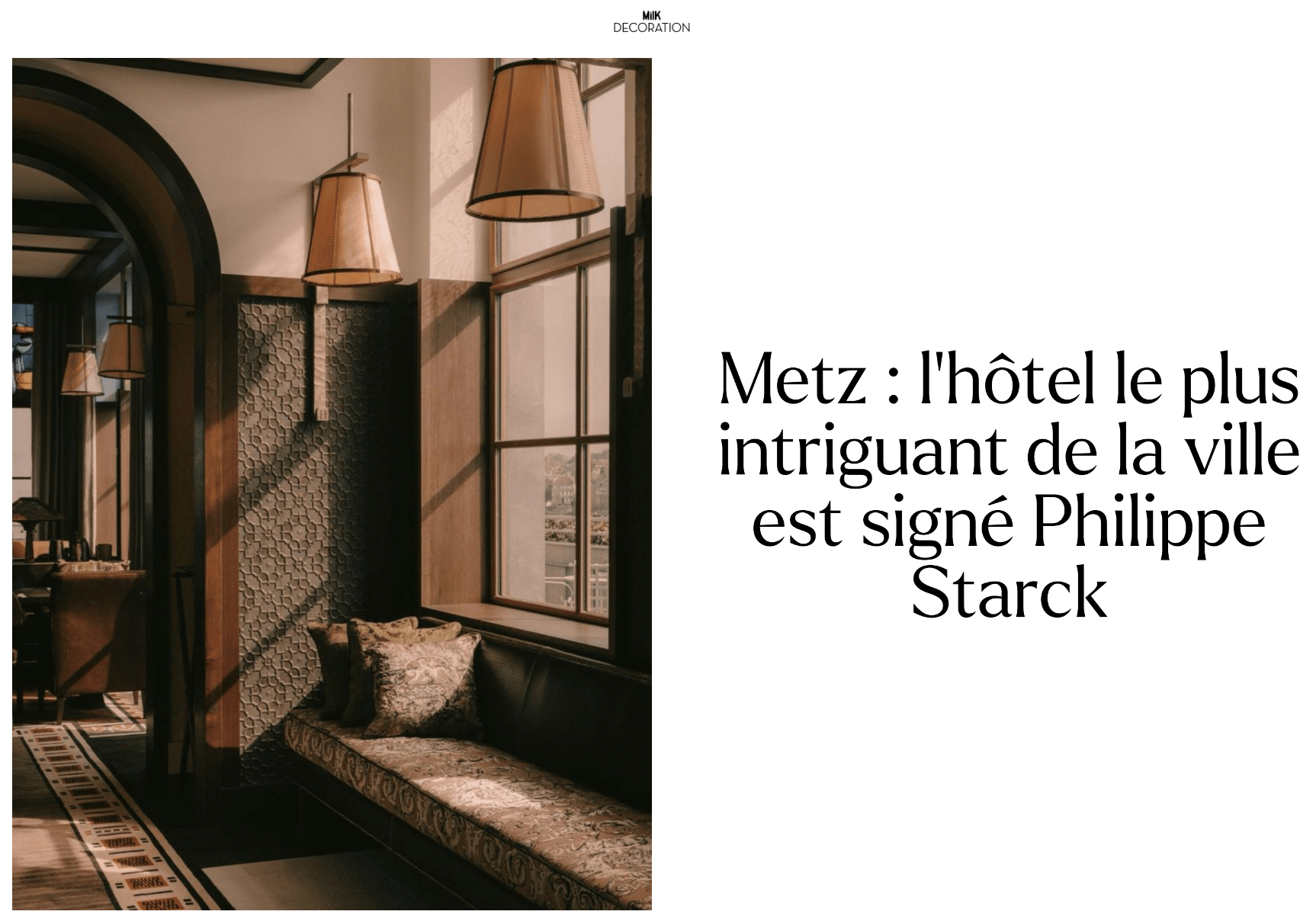 Metz: the city's most intriguing hotel is designed by Philippe Starck