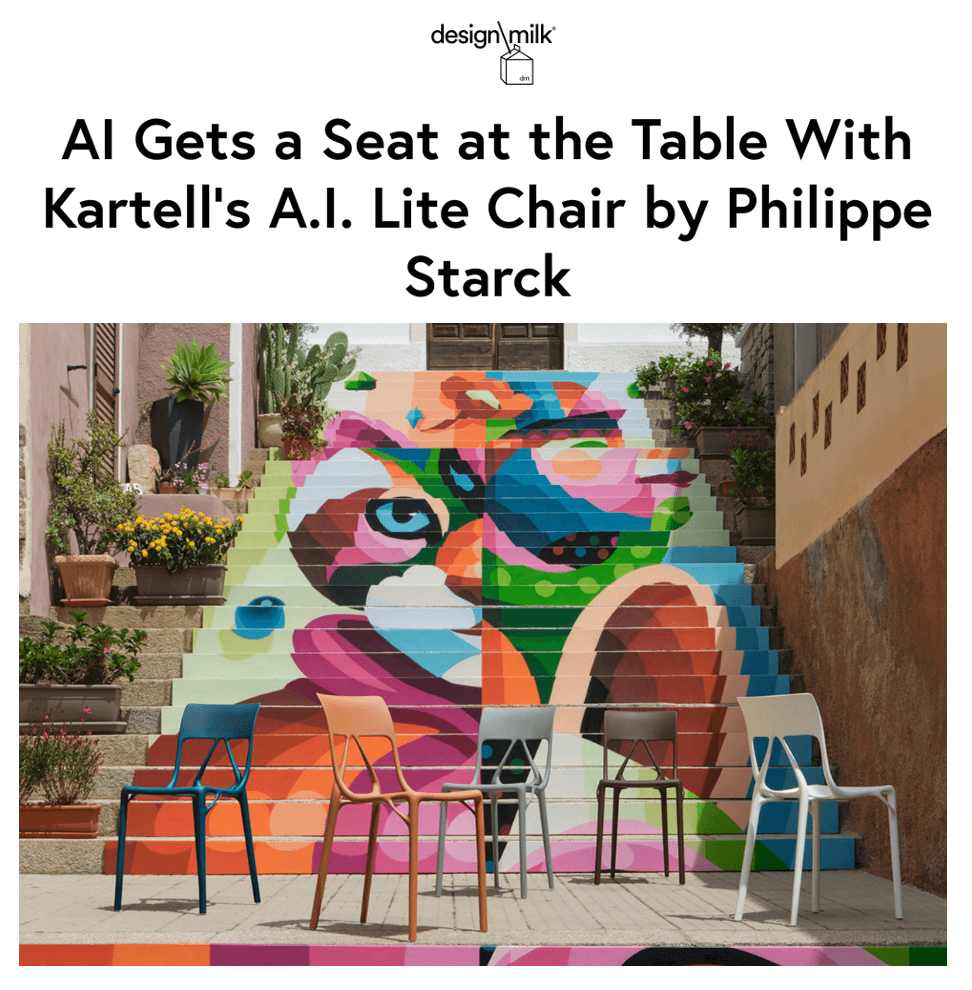 AI Gets a Seat at the Table With Kartell’s A.I. Lite Chair by Philippe Starck