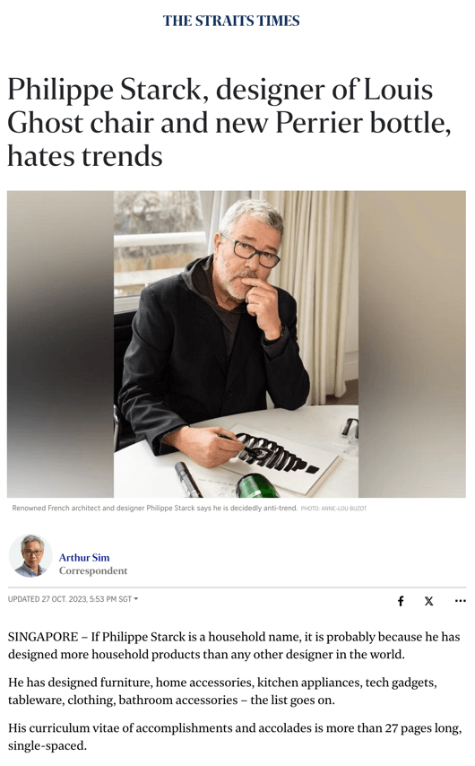 I hate trends : Philippe Starck