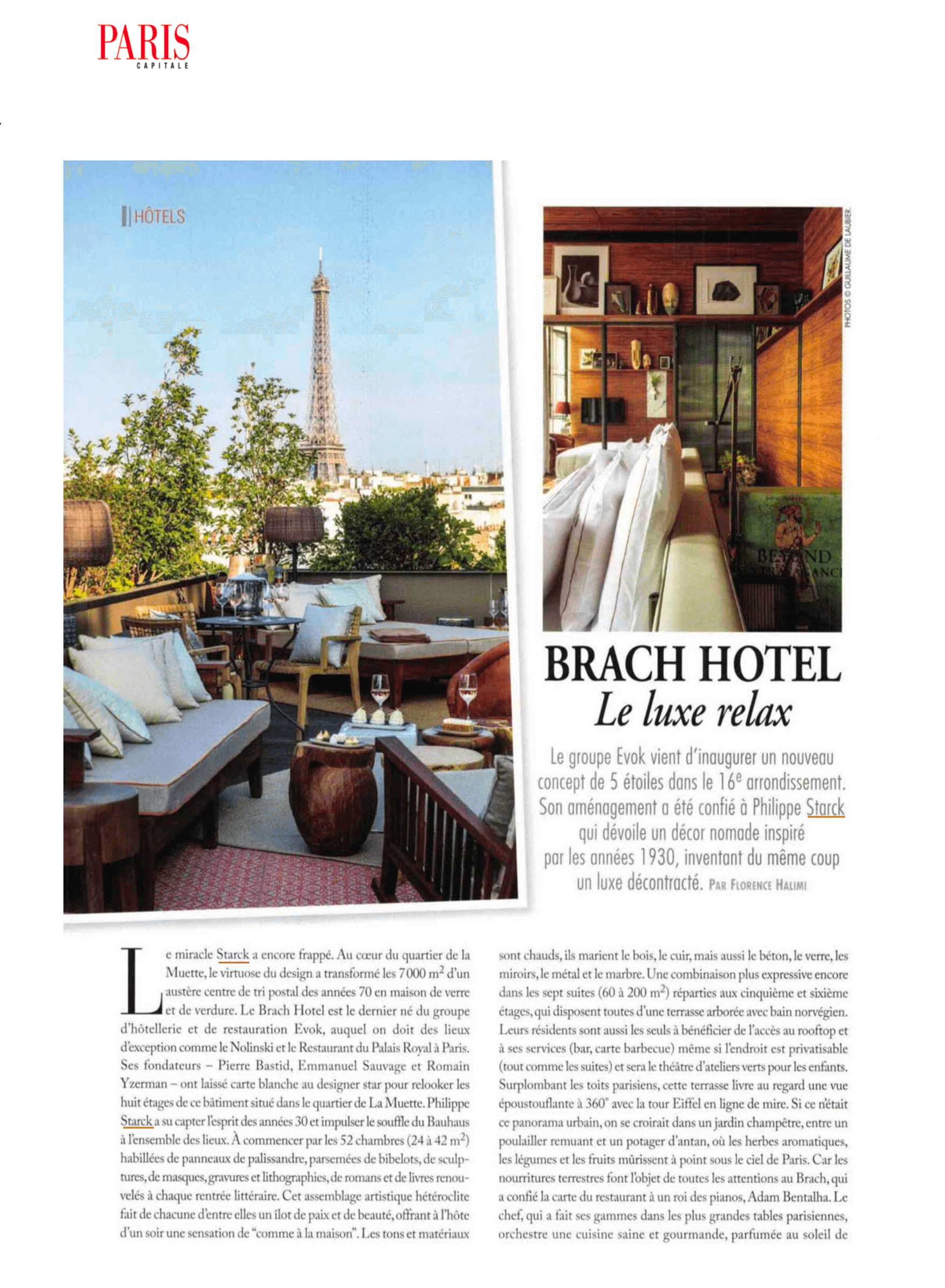 Paris Capitale - Brach Hotel Le luxe relax.