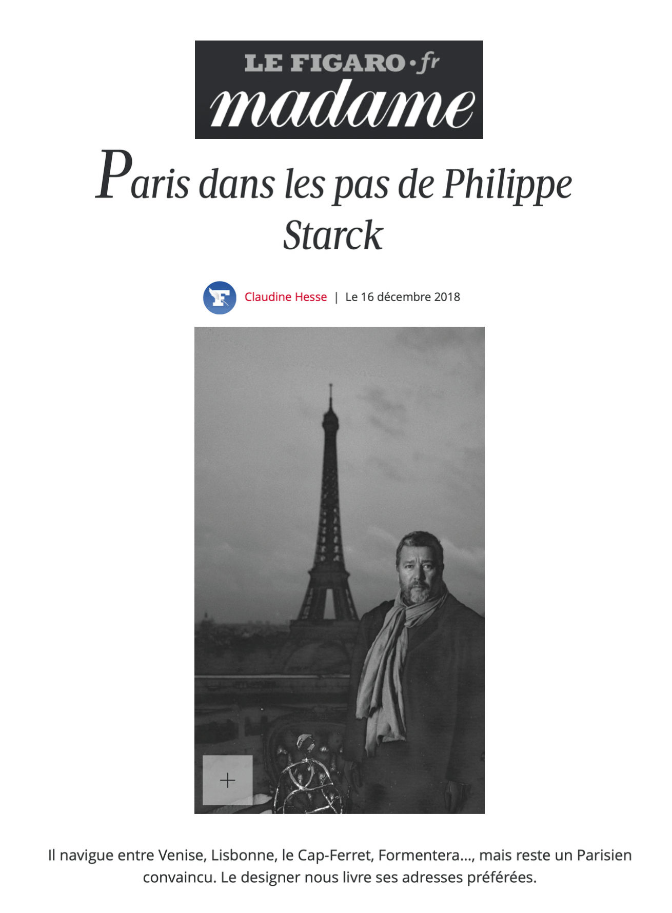 Madame Figaro - Paris vu par Philippe Starck
