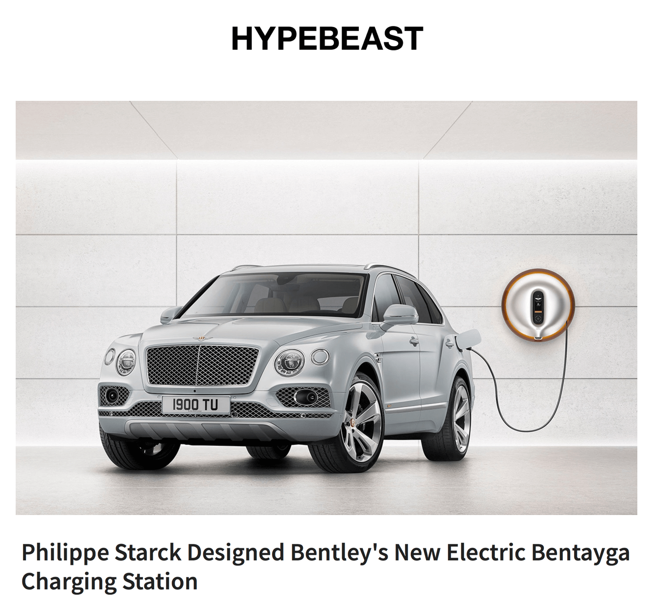 Philippe Starck Designed Bentley's New Electric Bentayga Charging Station