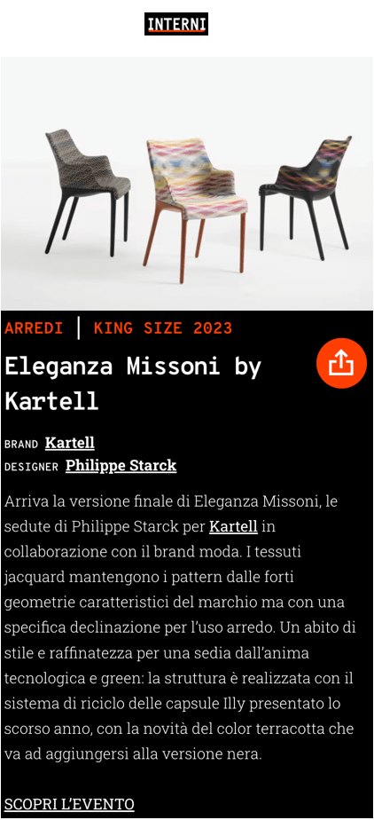 Eleganza Missoni by Kartell