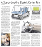 a starck-looking electric car for fun
