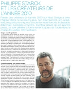 PHILIPPE STARCK ET LES CRéATEURS DE L'ANNéE 2010