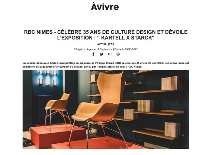 RBC NIMES - CELEBRATES 35 YEARS OF DESIGN CULTURE AND UNVEILS THE EXHIBITION: 