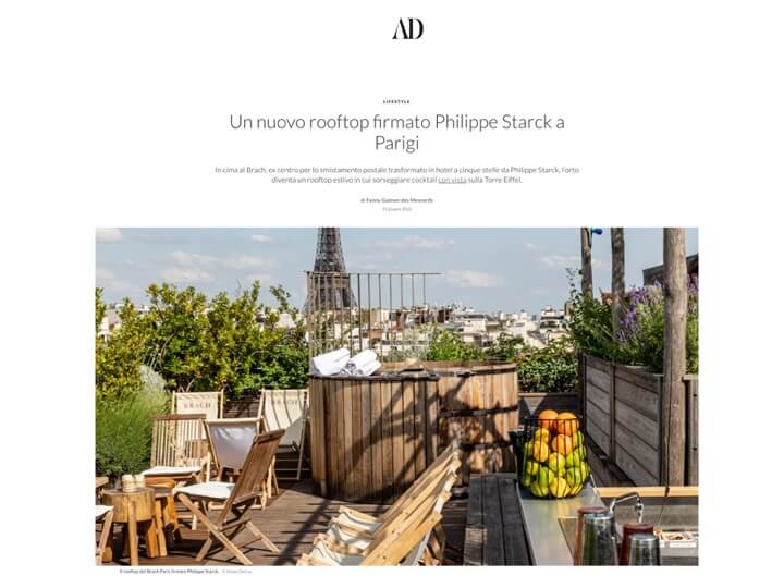 A new rooftop by Philippe Starck in Paris