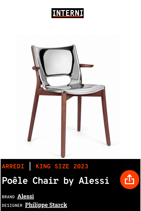 Poêle Chair by Alessi