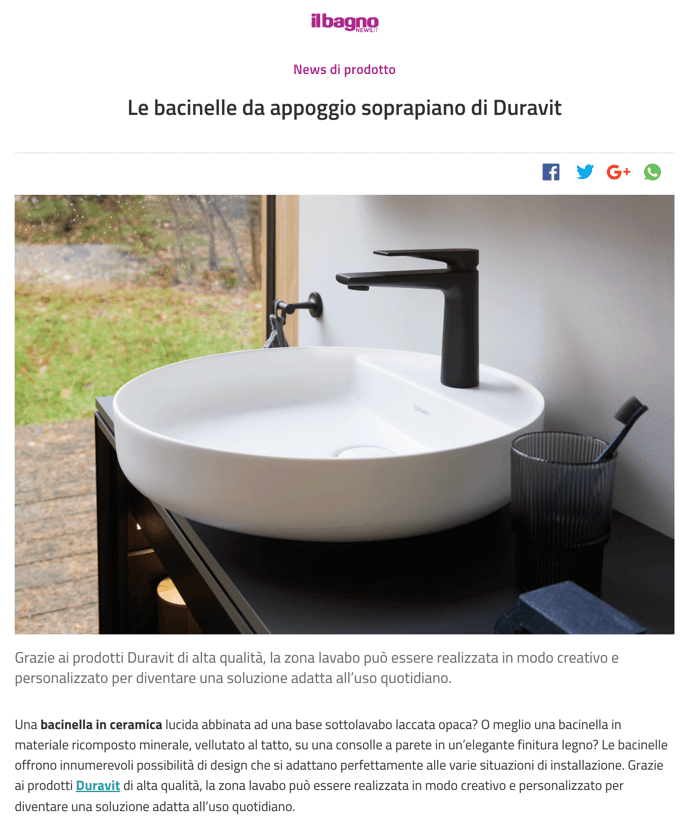 Duravit counter bowls