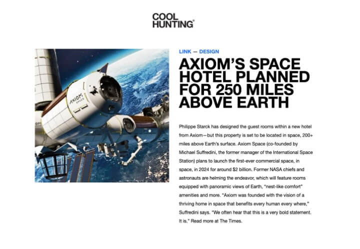 COOL HUNTING - Axiom