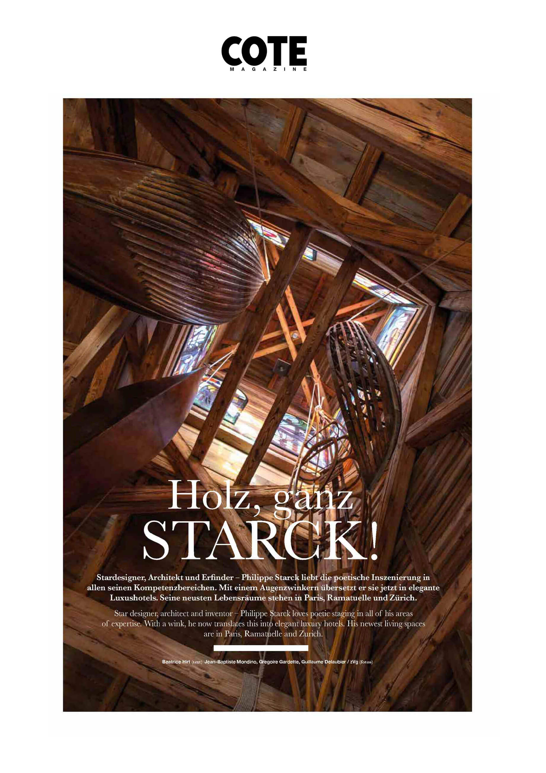 COTE MAGAZINE - La Réserve Eden au Lac Zurich