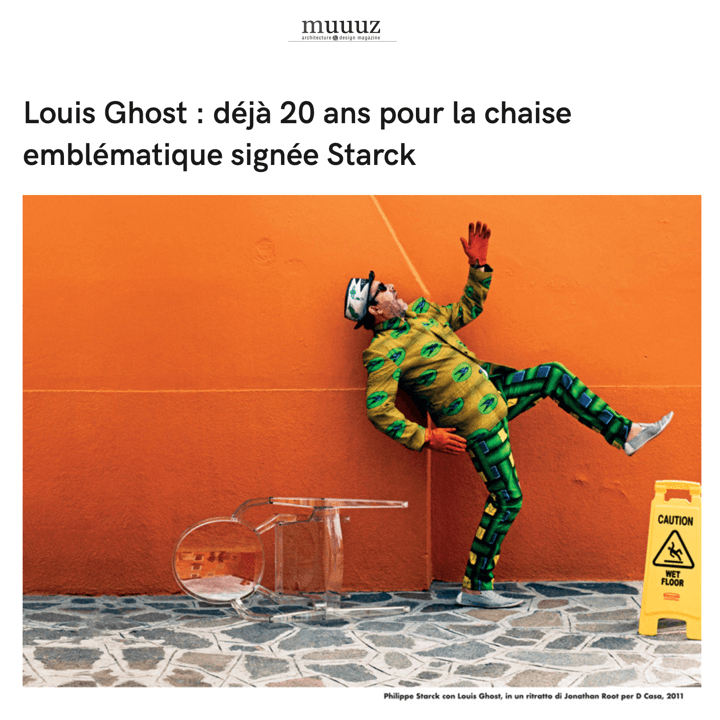 Louis Ghost: already 20 years for the emblematic chair signed Starck