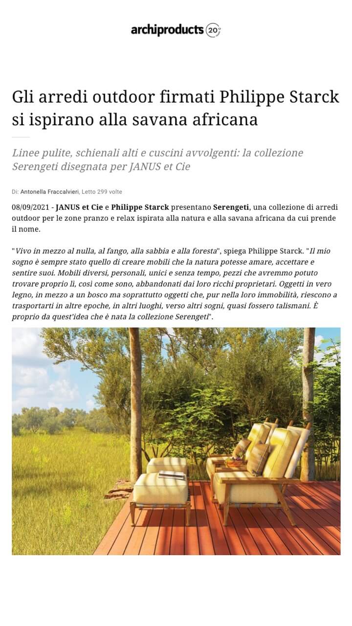 Philippe Starck's outdoor furniture is inspired by the African savannah