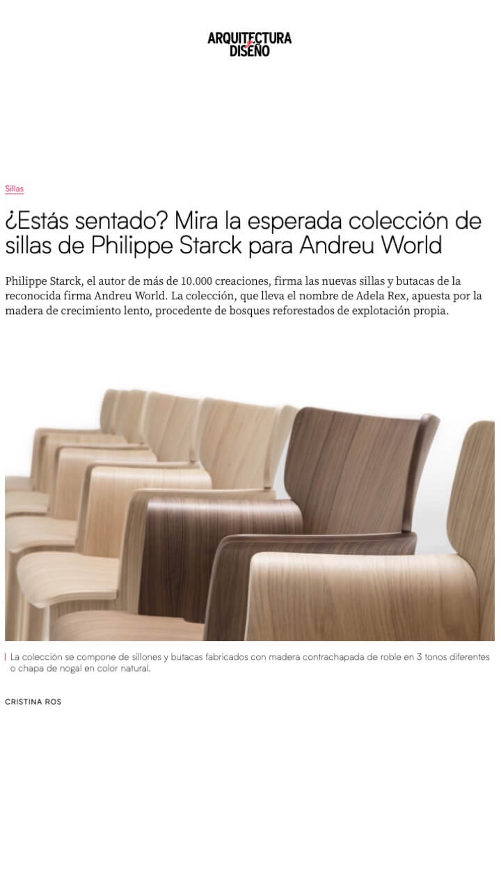 Are you sitting down? Discover Philippe Starck's long awaited chair collection for Andreu World