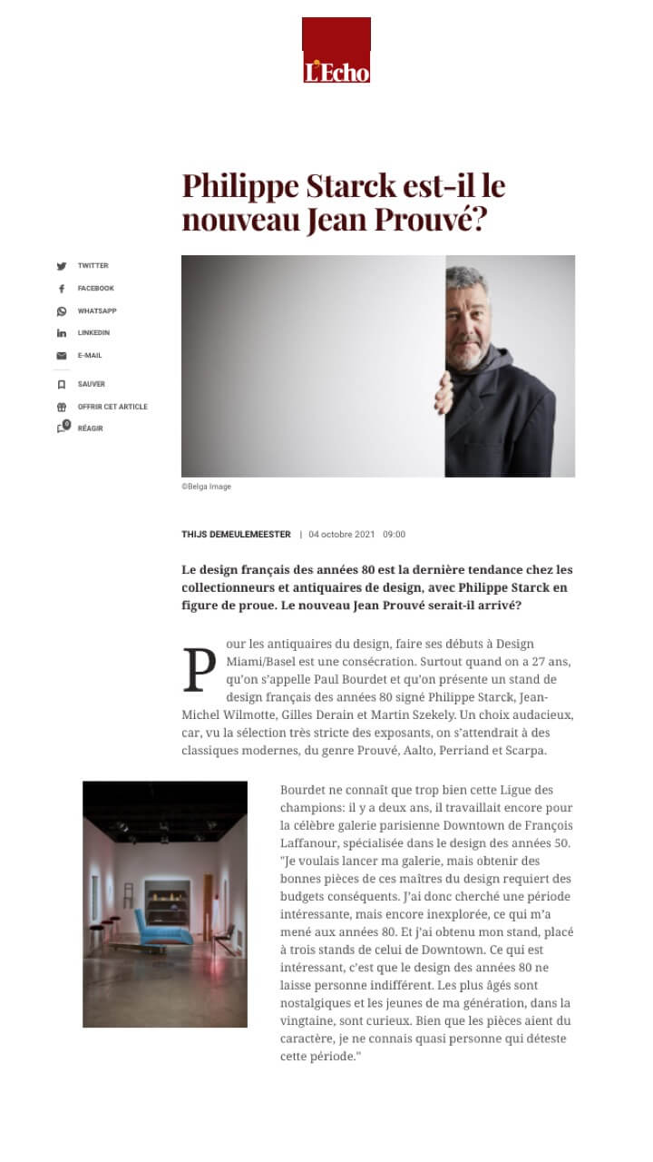 Is Philippe Starck the new Jean Prouvé ? 