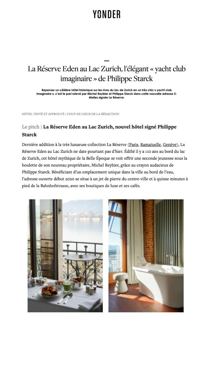 The Eden Reserve at Lake Zurich, Philippe Starck's elegant 