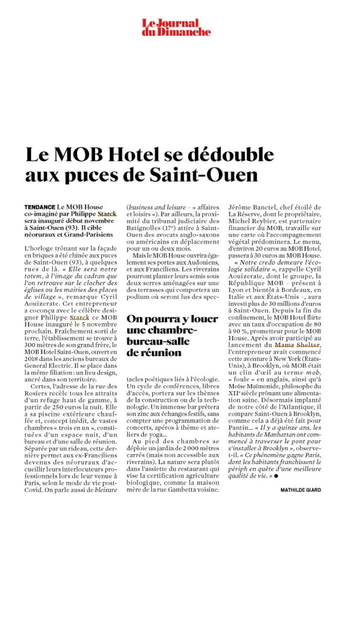 The MOB Hotel doubles up at the Saint-Ouen flea market 