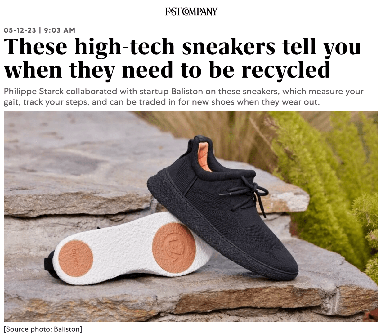 These high-tech sneakers tell you when they need to be recycled