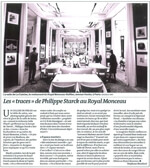 LES "TRACES" DE PHILIPPE STARCK AU ROYAL MONCEAU