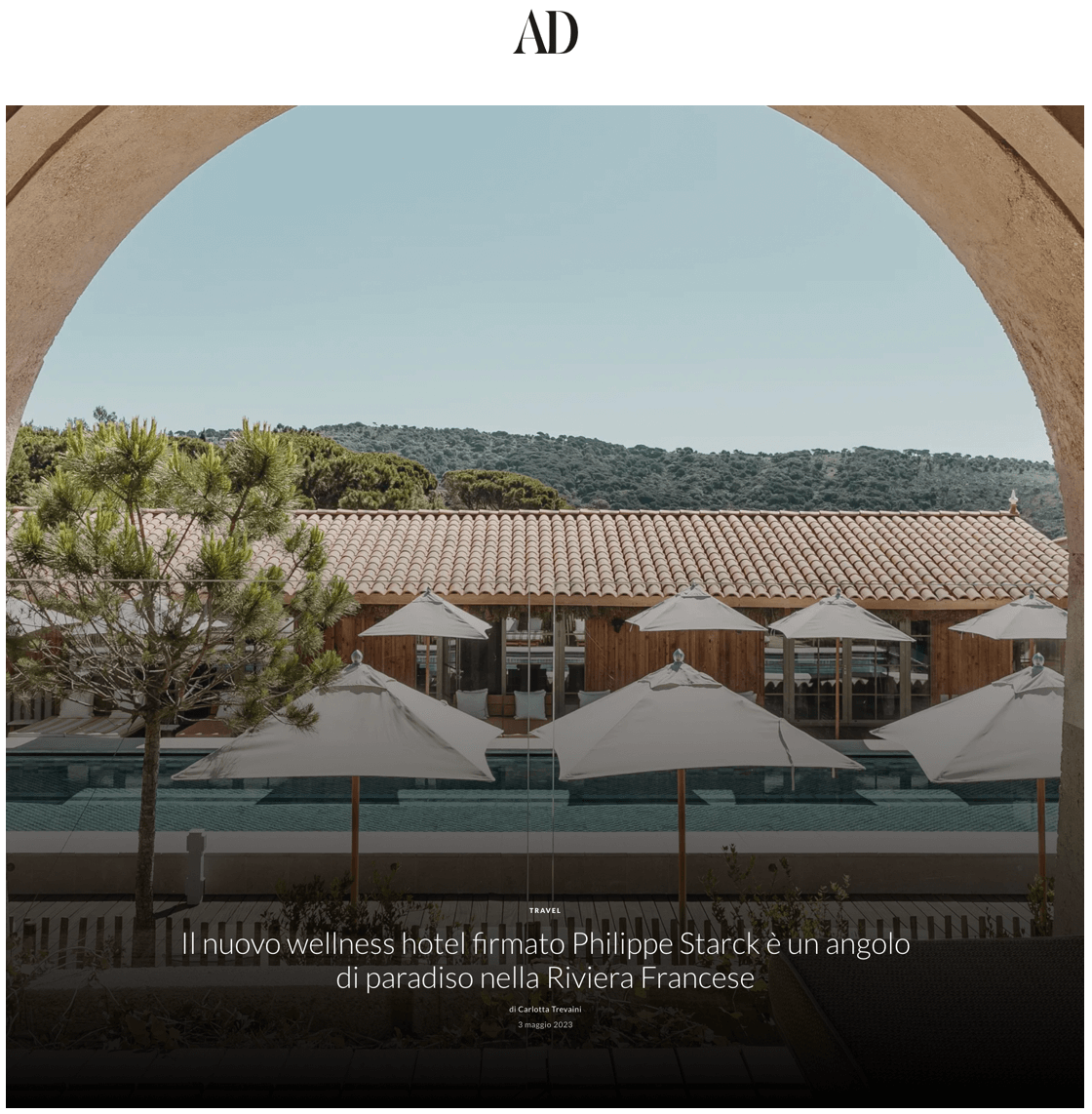 The new wellness hotel designed by Philippe Starck is a corner of paradise on the French Riviera.