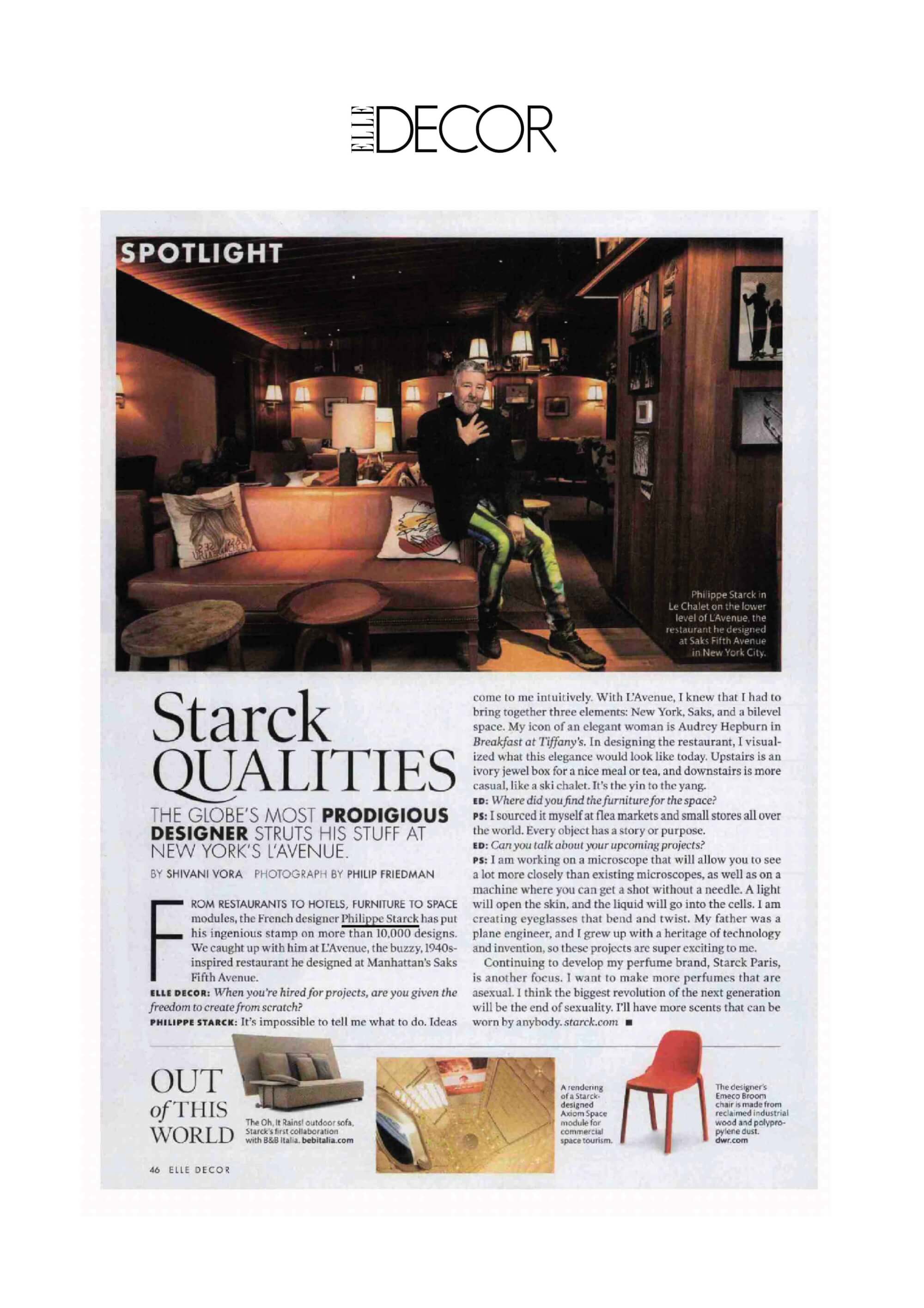 ELLE DECOR - L'Avenue at Saks
