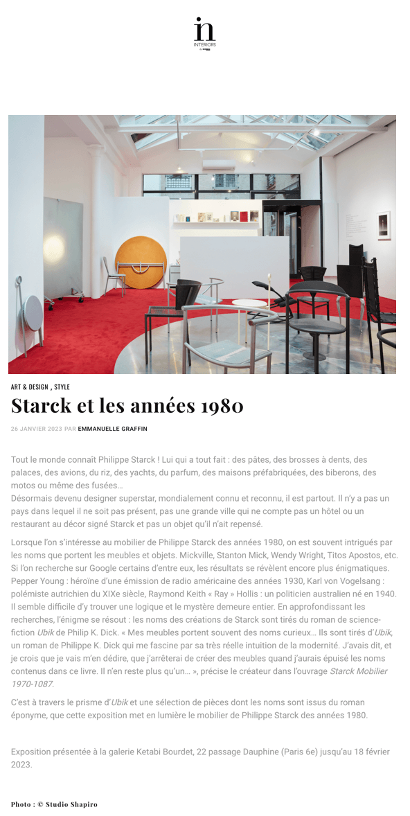 Starck and the 1980s