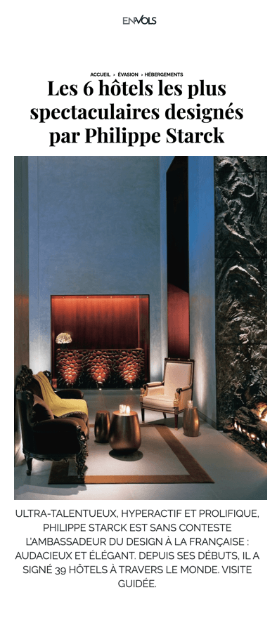 The 6 most spectacular hotels designed by Philippe Starck