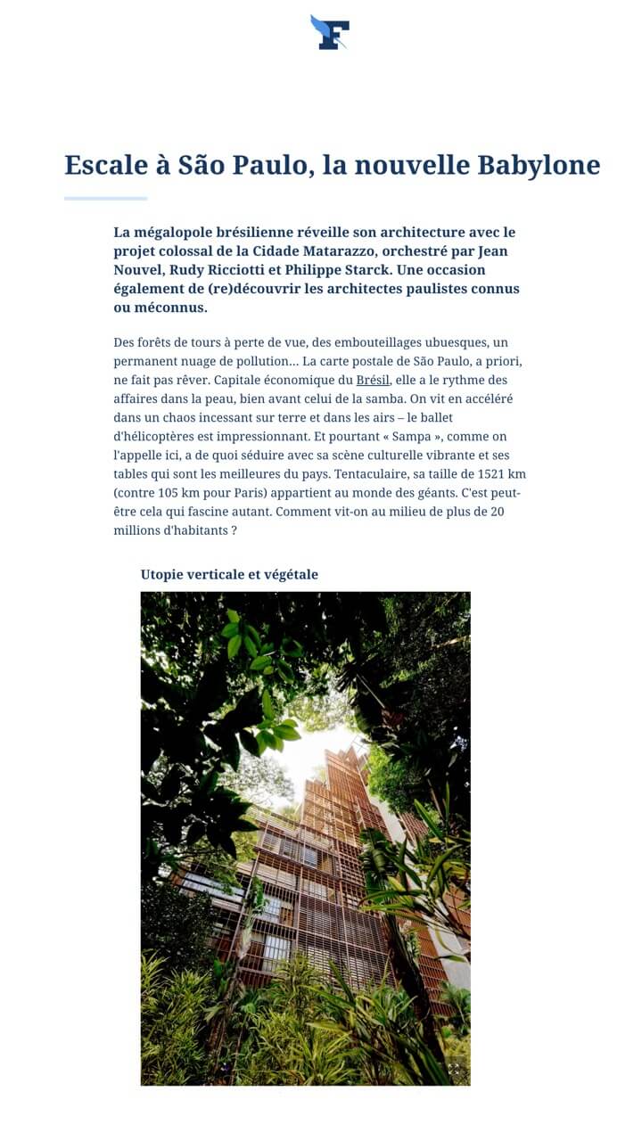 Stopover in São Paulo, the new Babylon
