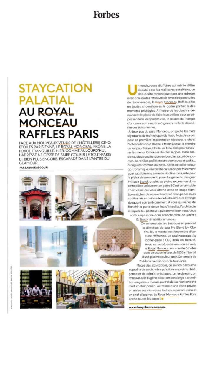 Palatial Staycation at the Royal Monceau in Paris 
