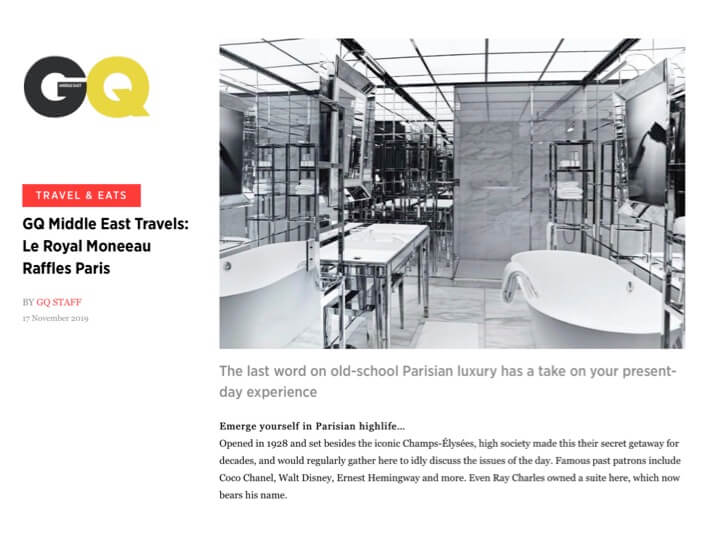GQ - Le Royal Monceau