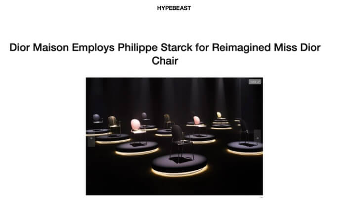 Dior Maison Employs Philippe Starck for Reimagined Miss Dior Chair