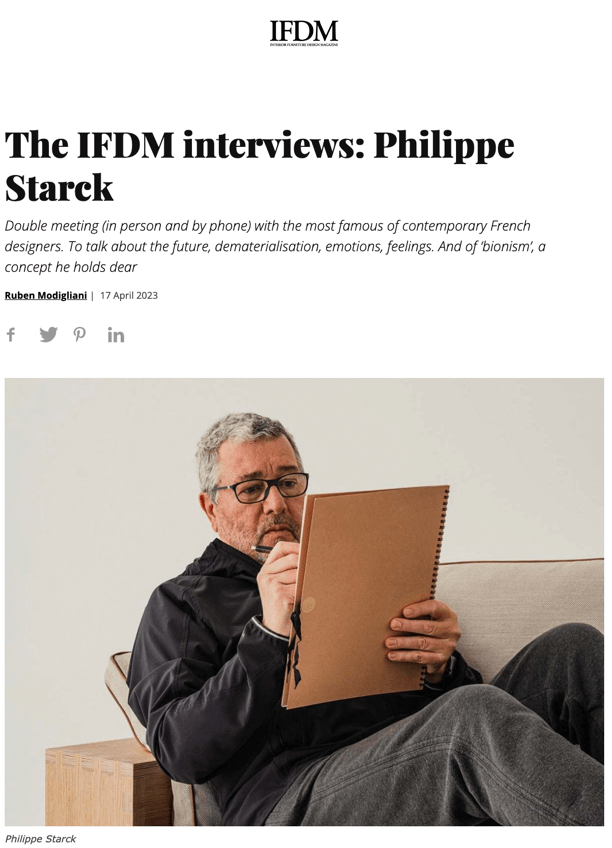 The IFDM interviews: Philippe Starck